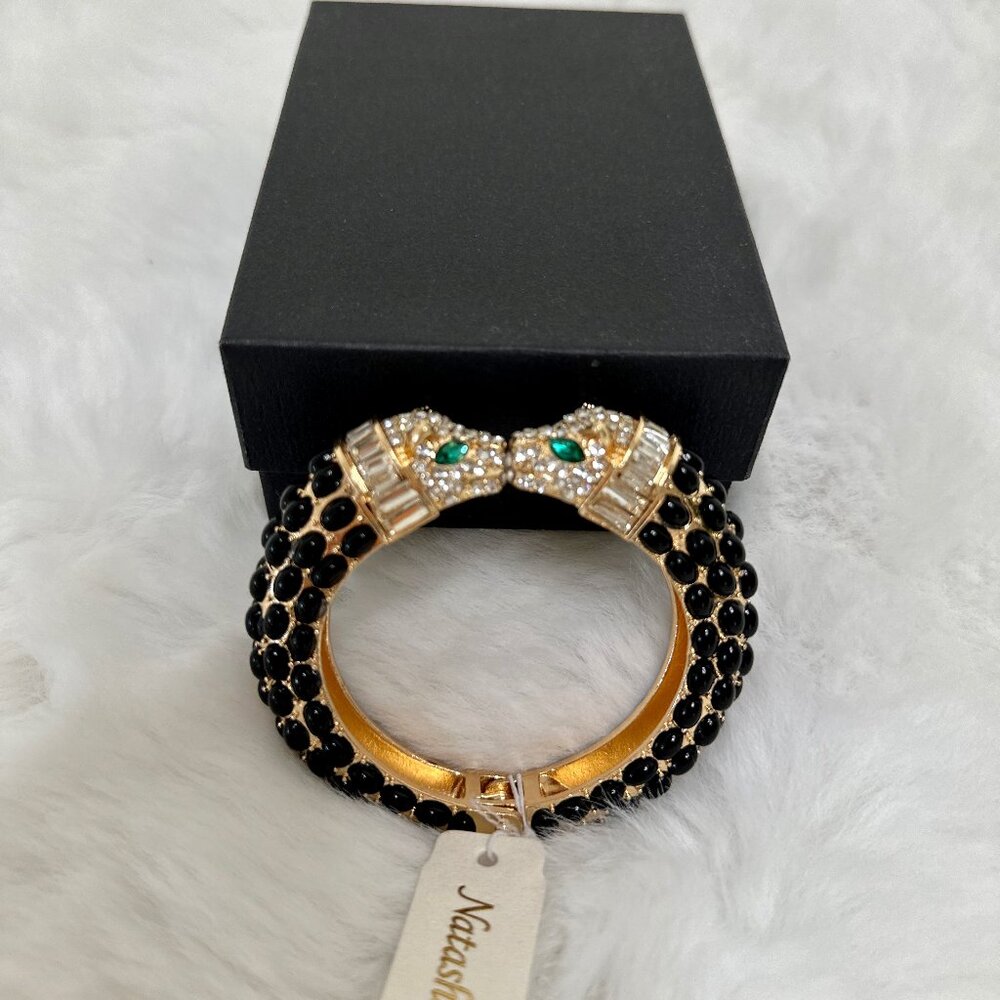 Natasha Couture Gold & Black Panther Bracelet - Picture 8 of 13